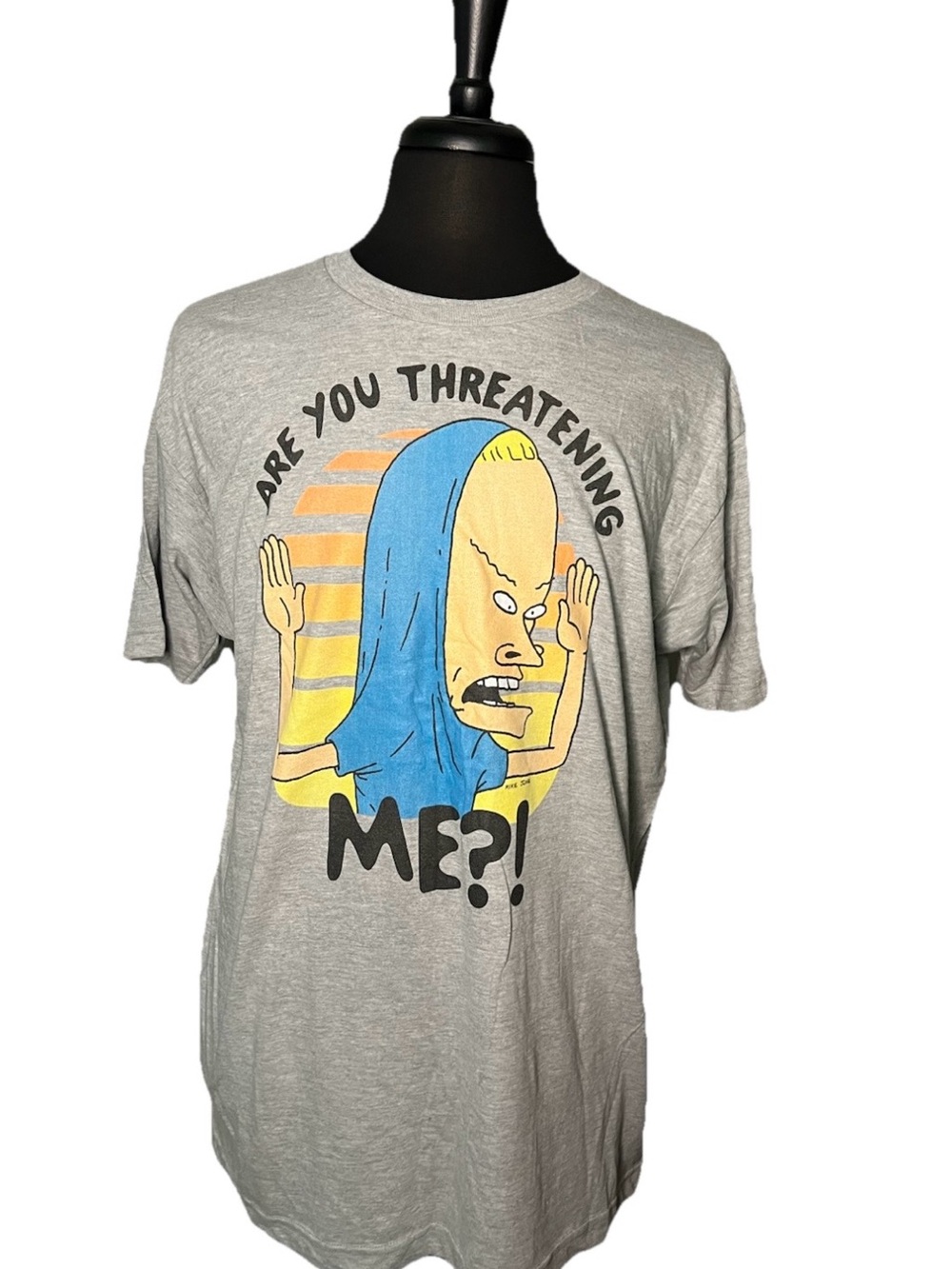 BEAVIS & BUTTHEAD Men's Light Gray T-Shirt XL MTV